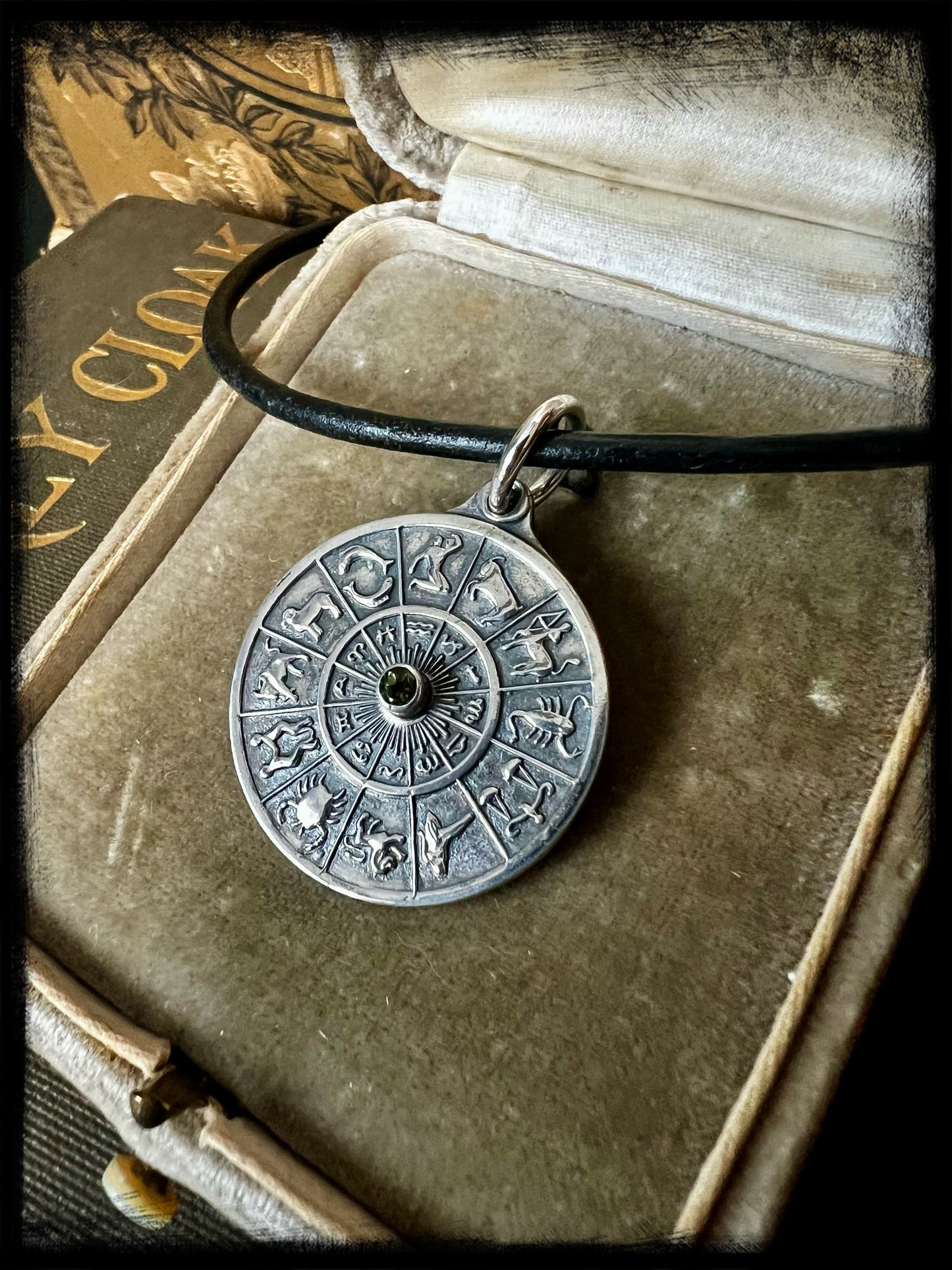 Zodiac Wheel Pendant-Sterling Silver-Horoscope-Constellations