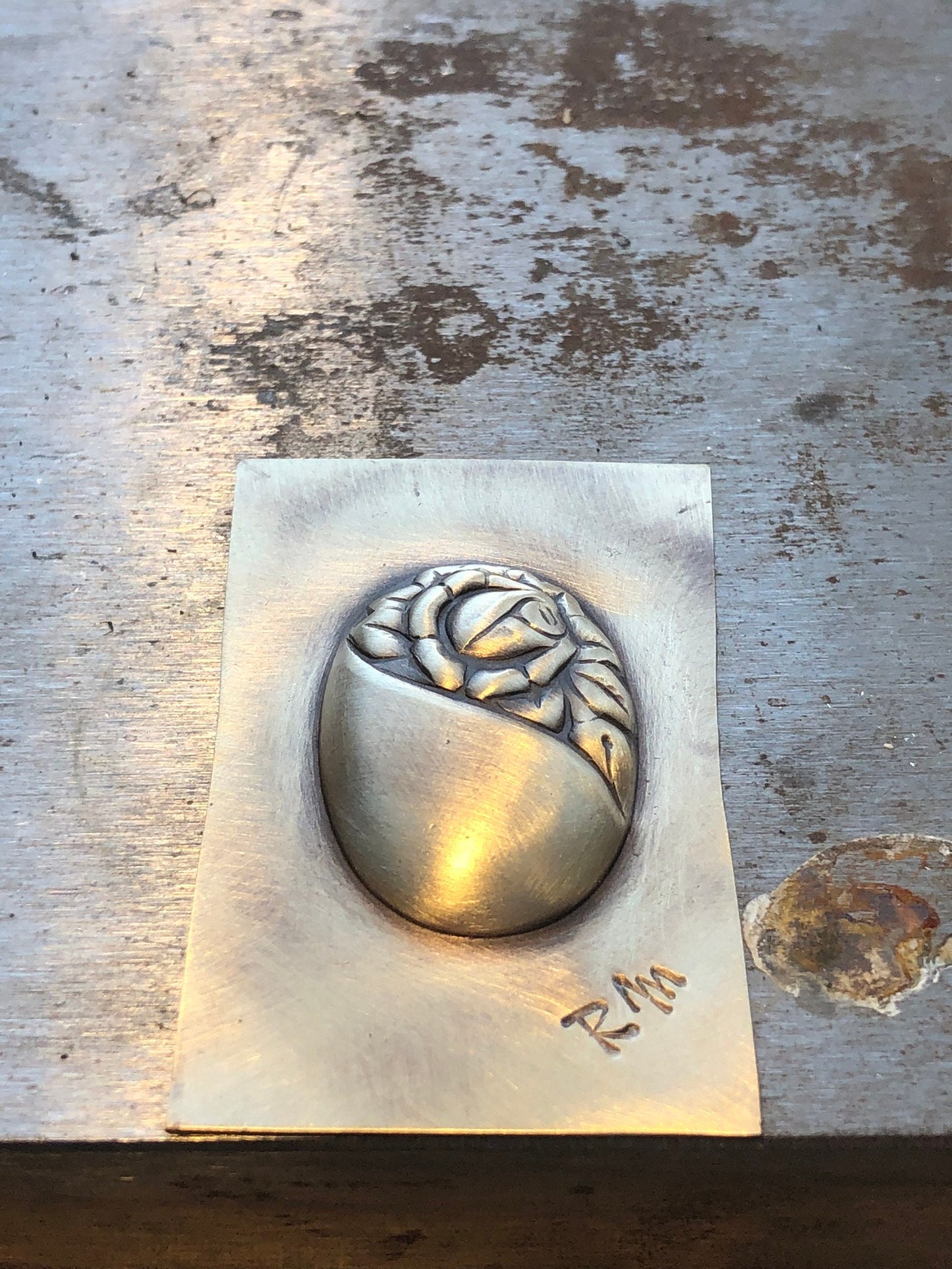 Pressed Metal Life and Death Impression for Jewelry Making